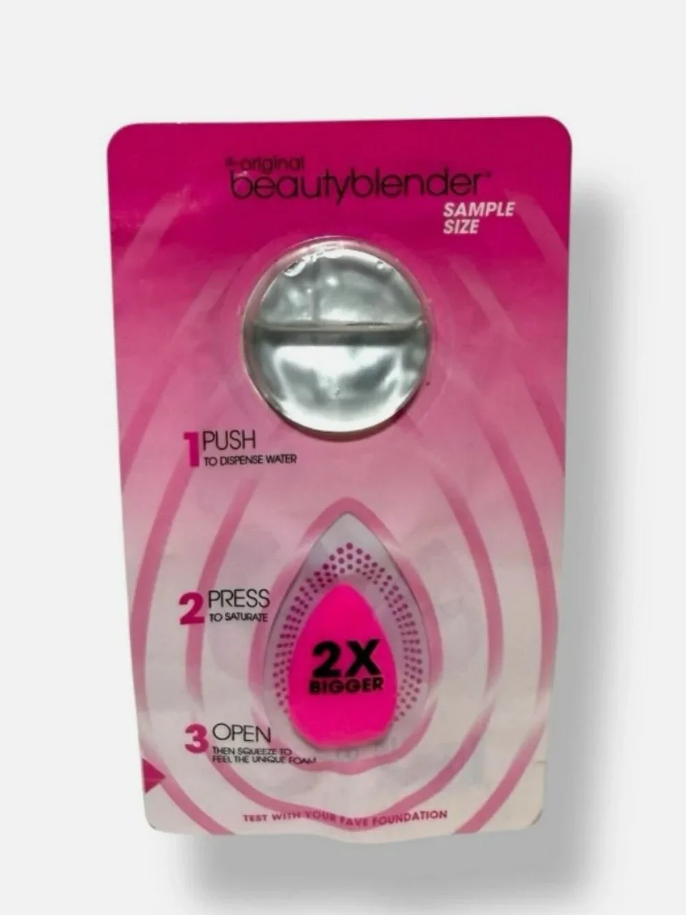 BEAUTYBLENDER Pink Makeup Blending Sponge - Mini Travel Sample Size w Cleaner
